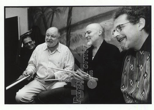 Daniel Humair, Aldo Romano et Andr Ceccarelli mai 1999, Andre Ceccarelli, Daniel Humair, Aldo Romano