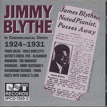 Jimmy Blythe 1924-1931,Jimmy Blythe