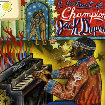 a portrait of Champion Jack Dupree,Champion Jack Dupree