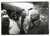 Maurice Cullaz anniversaire TJP 1992 with Al Levit and Turk Mauro ,Maurice Cullaz
