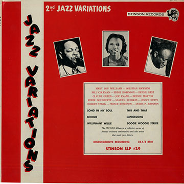 Jazz variations volume 2,Denzil Best , Jimmy Butts , Coleman Hawkins , James P. Johnson , Eddie Robinson , Mary Lou Williams