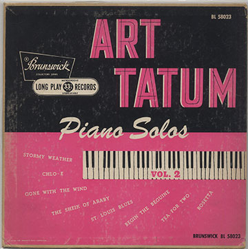 ART TATUM Piano Solos. Volume 2,Art Tatum