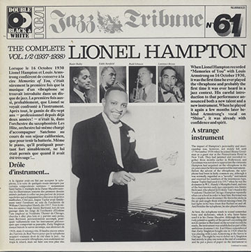 THE COMPLETE LIONEL HAMPTON - Jazz Tribune N61 Vol.1/2 (1937-1938)  ,Lionel Hampton
