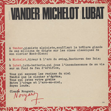 Maurice Vander / Pierre Michelot / Bernard Lubat,Bernard Lubat , Pierre Michelot , Maurice Vander